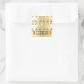 Goldkronen Quadratischer Aufkleber (Tasche)