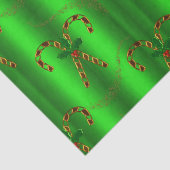 Goldkronen und Holly zu grünen Weihnachten Seidenpapier (Detail)