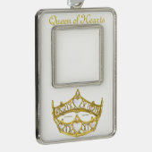 Goldkronengestalt der Königin des Herzens - Foto Rahmen-Ornament Silber (Rechts)