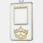 Goldkronengestalt der Königin des Herzens - Foto Rahmen-Ornament Silber (Links)