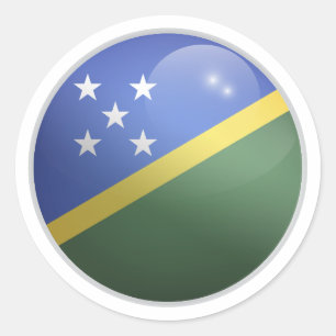 Goldkronenglanzflagge Runder Aufkleber