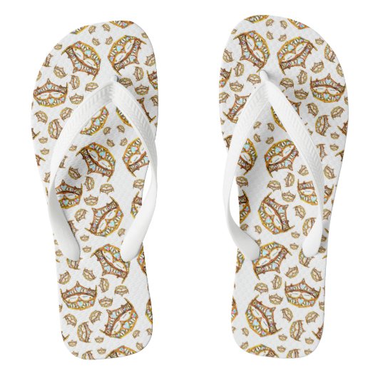 Goldkronenkronen-Flip-Flops Badesandalen (Fußbett)