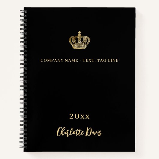 Goldkronennamensgeschäft Notizblock (Vorderseite)