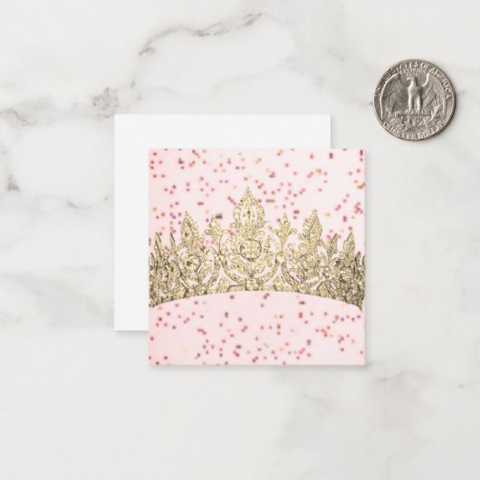 Goldkronenrosa Fußketten Mitteilungskarte (Vorderseite/Rückseite Beispiel)