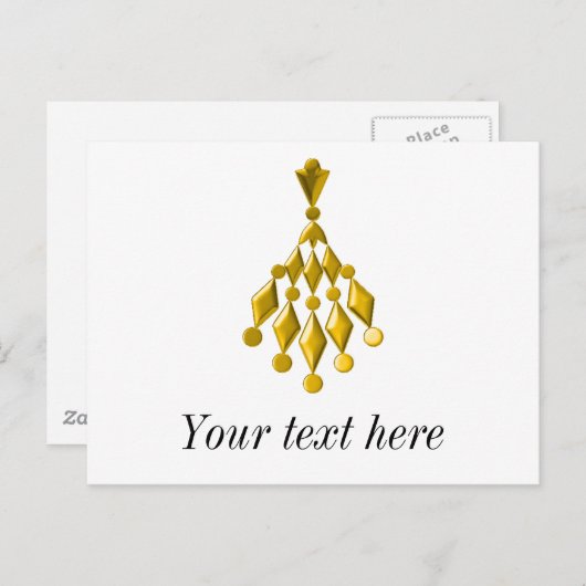 Goldkronleuchter Postkarte (Vorne/Hinten)