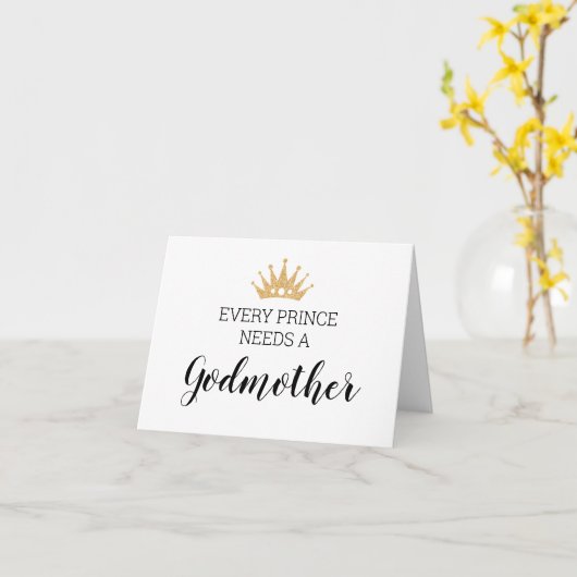 Goldkronprinz braucht Taufformel Karte (Gelbe Blume)