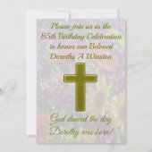 GOLDKROSS UND 85. GEBURTSTAGEINLADUNG EINLADUNG (Vorderseite)