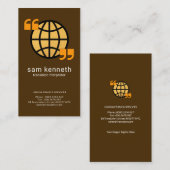 Goldkugel-kreativer Anführungszeichen-Übersetzer Visitenkarte (Vorne/Hinten)