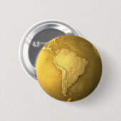 Goldkugel - Metallerde. Südamerika, 3d übertragen Button (Vorne & Hinten)