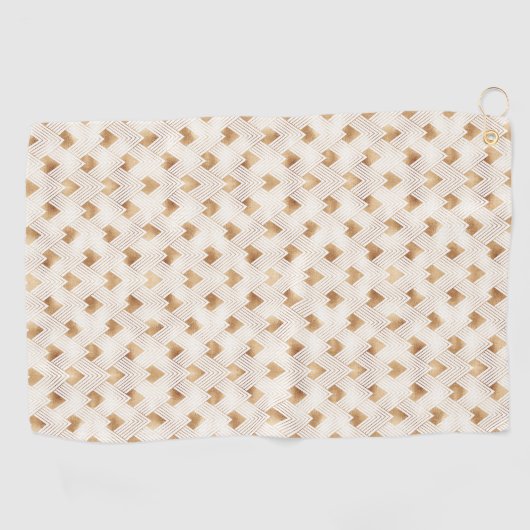 Goldkunst-Deko-Muster Golfhandtuch (Horizontal)