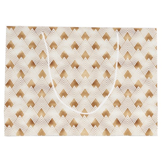 Goldkunst-Deko-Muster Große Geschenktüte (Rückseite)