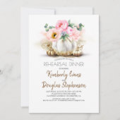 Goldkürbis Rosa Probe Abendessen Einladung (Vorderseite)