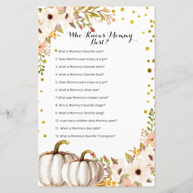 Goldkürbis Wasserfarbe, die Mommy Best Game kennt (Vorderseite)