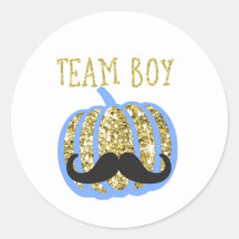 GoldkürbisTEAM BOY Gender Reveal Game Labels