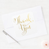 Goldkursive Typografie Danke Stickers (Umschlag)