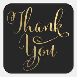 Goldkursive Typografie Danke Stickers