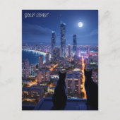 Goldküste Australien Katzen bei Nacht Postkarte (Vorderseite)