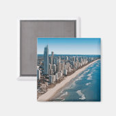Goldküste Australien Luftansicht Magnet (Vorderseite/Rückseite)