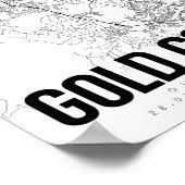 Goldküste Australien Minimalistische Karte Poster (Ecke)