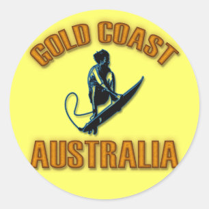 GOLDKÜSTE AUSTRALIEN RUNDER AUFKLEBER