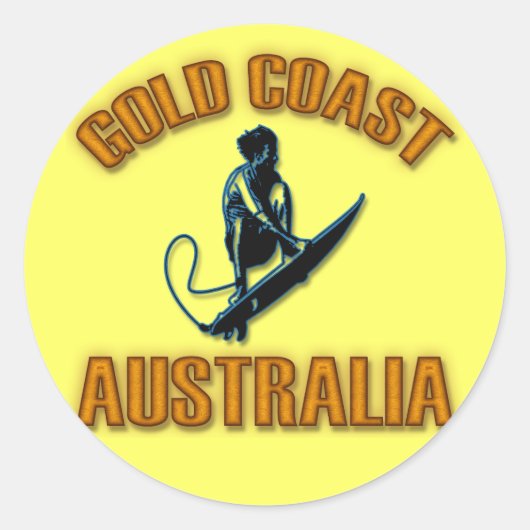 GOLDKÜSTE AUSTRALIEN RUNDER AUFKLEBER (Vorderseite)