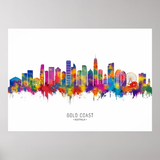 Goldküste Australien Skyline Poster (Vorne)