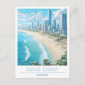 Goldküste Australien Vintage Travel Postkarte (Vorderseite)