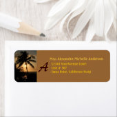 Goldküste Sonnenuntergang Palm Tree mit Monogram (Insitu)