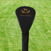 Goldlachfalenname Monogramm Golf Headcover