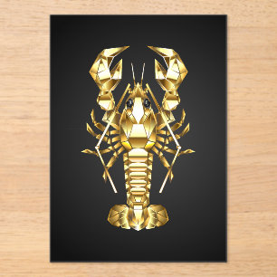 Goldlachs Acryleinladungen