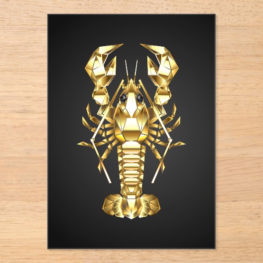 Goldlachs Acryleinladungen (Vorderseite)