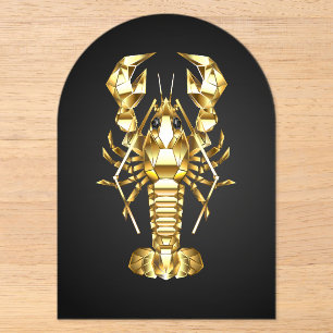 Goldlachs Acryleinladungen