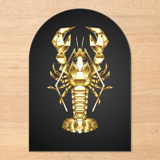 Goldlachs Acryleinladungen (Vorderseite)