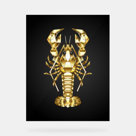 Goldlachs Acrylschild (Vorderseite)