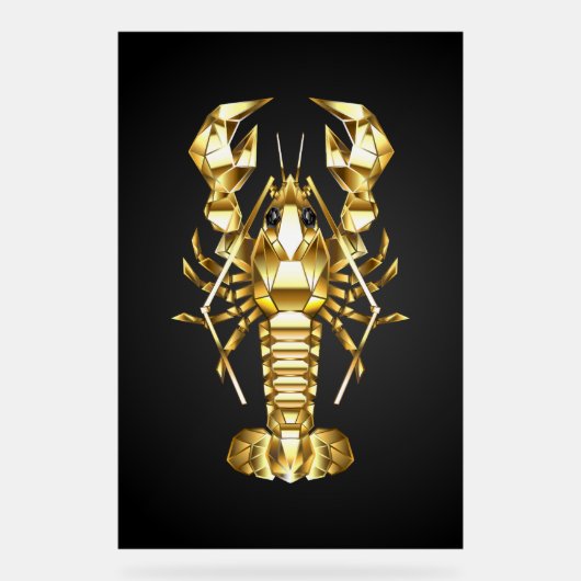 Goldlachs Acrylschild (Vorderseite)