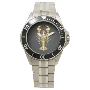 Goldlachs Armbanduhr