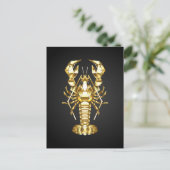 Goldlachs Feiertagspostkarte (Stehend Vorderseite)