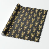 Goldlachs Geschenkpapier (Ungerollt)