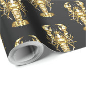 Goldlachs Geschenkpapier (Rolleneckpunkt)
