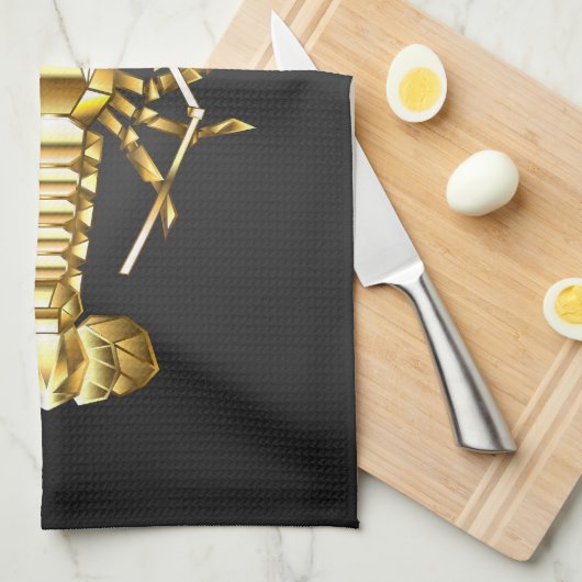 Goldlachs Geschirrtuch (Viertel Falte)