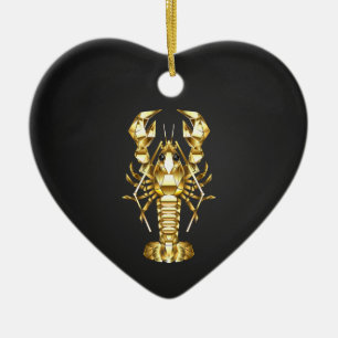 Goldlachs Keramik Ornament