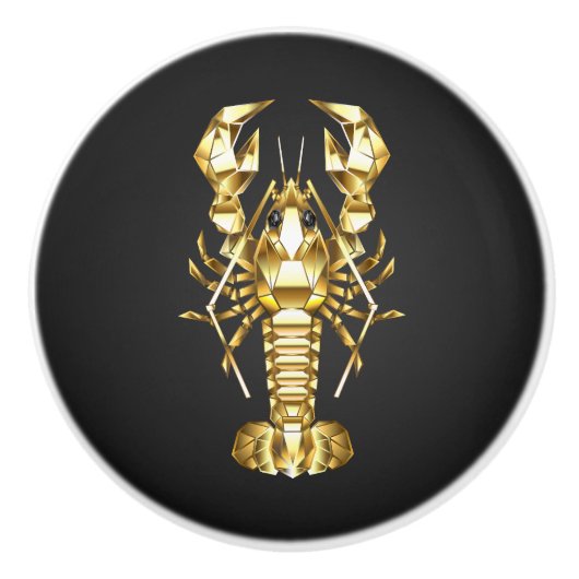 Goldlachs Keramikknauf (Vorderseite)