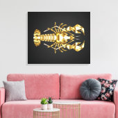 Goldlachs Leinwanddruck (Insitu (Wohnzimmer))