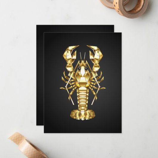 Goldlachs Mitteilungskarte (Vorderseite/Rückseite Beispiel)