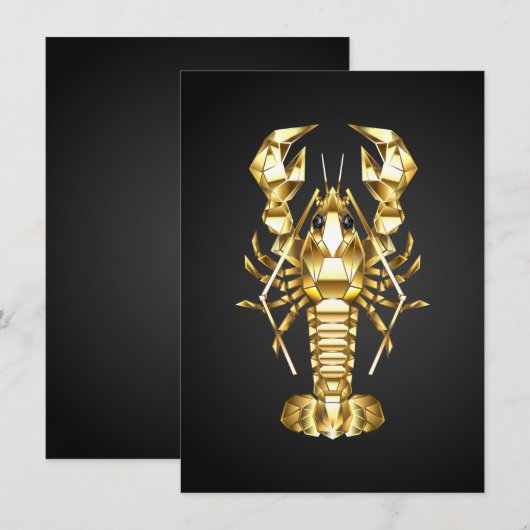 Goldlachs Mitteilungskarte (Vorne/Hinten)