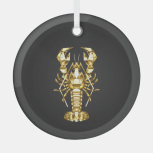 Goldlachs Ornament Aus Glas