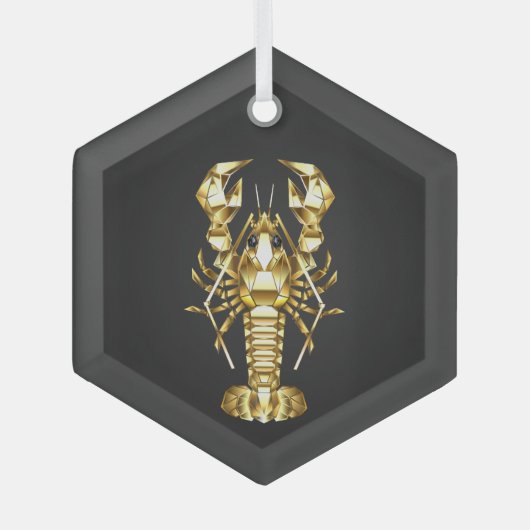 Goldlachs Ornament Aus Glas (Vorderseite)