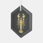 Goldlachs Ornament Aus Glas (Vorderseite Links)