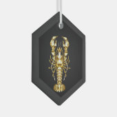 Goldlachs Ornament Aus Glas (Vorderseite Rechts)