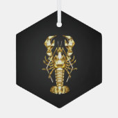 Goldlachs Ornament Aus Glas (Rückseite)